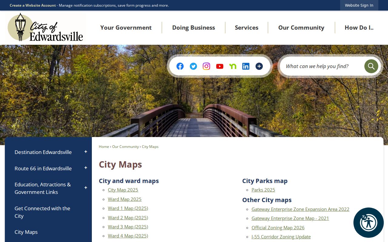 Edwardsville neighbors official city maps