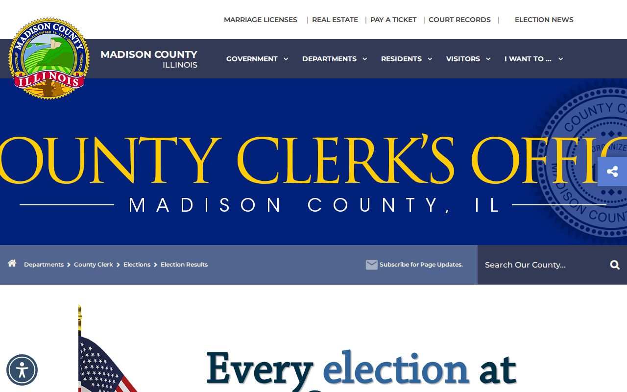 Edwardsville ZIP code directory image of Madison County election history